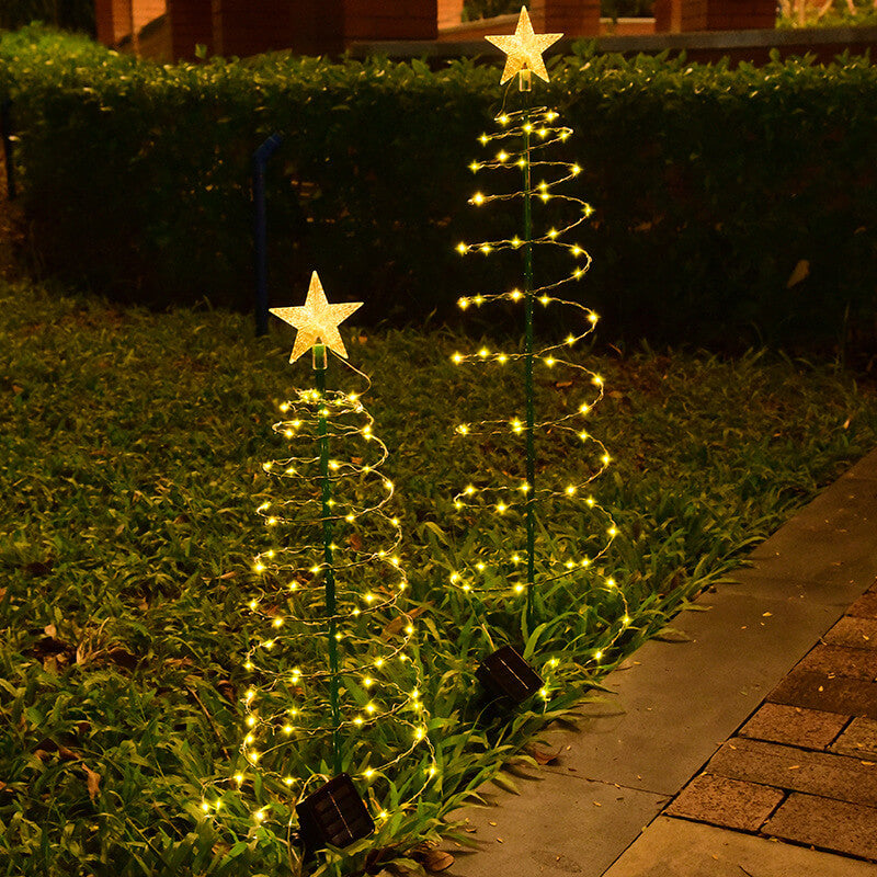 Spiral Glow™ - Árbol de navidad con panel solar en espiral