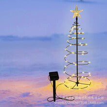 Spiral Glow™ - Árbol de navidad con panel solar en espiral